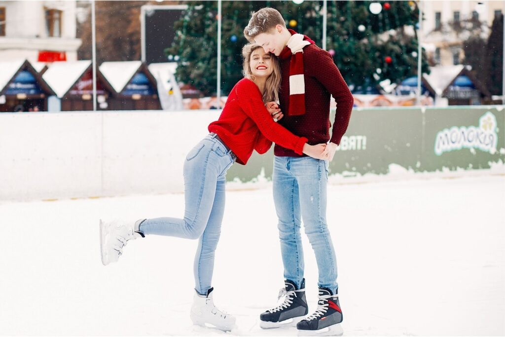 ice skating together